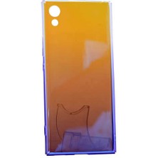 Vardar Aksesuar Sony Xperia L1 Kılıf Parlak Sert  Renkli Transparan Kapak