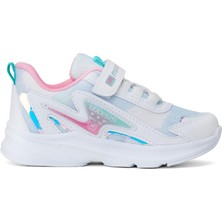 Ayakkabı Fuarı Elit ASMAX513 Filet Kız Çocuk Klasik Sneaker Beyaz - Yeşil