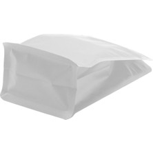 Packtory Flat Bottom Düz Tabanlı Mat Beyaz Önden Kilitli Ambalaj 14 x 33 + 5 cm.  1000 gr. - 100 Adet