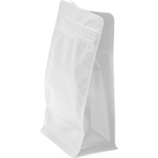 Packtory Flat Bottom Düz Tabanlı Mat Beyaz Önden Kilitli Ambalaj 14 x 33 + 5 cm.  1000 gr. - 100 Adet