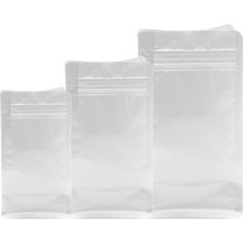 Packtory Flat Bottom Düz Tabanlı Mat Beyaz Önden Kilitli Ambalaj 14 x 33 + 5 cm.  1000 gr. - 100 Adet