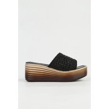 Pierre Cardin Pc 54573 Siyah Kadın Dolgu Topuklu Terlik