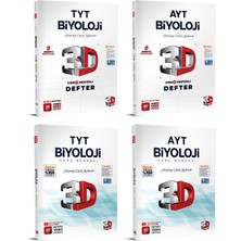 3D Yayınları   2024 Tyt Ayt Biyoloji Destekli Defter  /  Soru Seti  (4 Kitap)