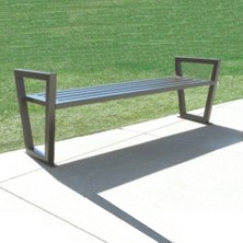 A&N Dekor Kolçaklı Metal Oturma Bankı Sağlam Park Bench