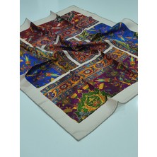 Silk Home Silkhome Kilim  Desen  Tivil Eşarp Taş Mavi Mor