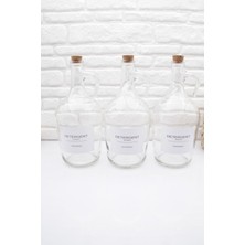 Dekoratif Cam Galon Mantar K. 3'lü Deterjan ve Yumuşatıcı Şişesi(Siyahlar,renkliler,beyazlar 1500ML)