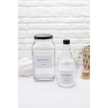 Zeze Desing Deterjan Kavanozu 3000ML ve Galon Yumuşatıcı Şişesi 1000ML Cam