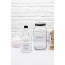 Zeze Desing Deterjan Kavanozu 3000ML ve Galon Yumuşatıcı Şişesi 1000ML Cam