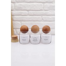 Pamuk & Kulak Pamuğu & Diş Ipi Kavanozu 300 ml 3'lü Top Kapaklı