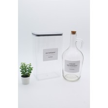 Dekoratif Saklama Kabı 2.9 Litre - (Detergent-Lıquıd Detergent 1.5litre)