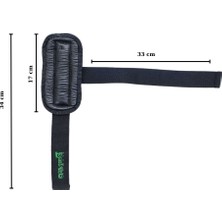 Gampfa Deri Lifting Strap Bilekli Ağırlık Kayışı Siyah Çift