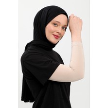 Tesettür Kolluk 3'lü Set Siyah Beyaz Bej Namaz Kolluk Spor Kolluk