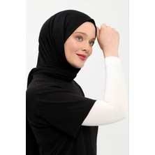 Tesettür Kolluk 3'lü Set Siyah Beyaz Bej Namaz Kolluk Spor Kolluk