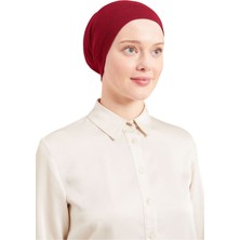 Melodi Scarf Kadın Tesettür Pratik Hazır Geçme Bone Bordo