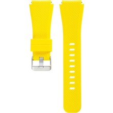 Dmay Samsung Galaxy Watch 46MM Uyumlu Tokalı Çapraz Çizgili Silikon Kordon 22MM