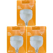 Osaka (3 Adet) 30W (200W) 6500K (Beyaz Işık) E27 Duylu (Kalın Duy) Torch LED Ampul (Yeni Model)