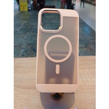 Lucek Cases iPhone 14 Pro Max Uyumlu Magsafe Özellikli Kılıf Arka Yüzü Kılıf Renginde Mat Kapak Darbe Koruma Kapak