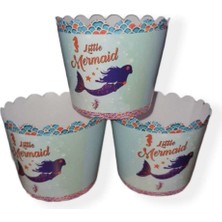 Parti Furyası Deniz Kızı Temalı Mini Kek Kapsülü 25`li