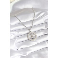 ForWhat Zarif Kadın Için Silver Çelik Zirkonlu Rüya Kapanı Işeme Kolye