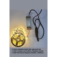 Mutfak Dolabı Için 5 Mt.  Şerit LED 12V Adaptör Aç Kapa Anahtarlı / Günışığı Renk
