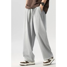 Bol Kesim Baggy Eşofman Altı Erkek Kadın Gri Siyah Füme