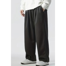 Bol Kesim Baggy Eşofman Altı Erkek Kadın Gri Siyah Füme