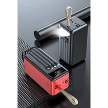 Washa 80000 mAh 3in1 USB Kablo LED Ekran Powerbank Kılıf Hediyeli