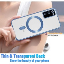 Teknomoda Samsung Galaxy S20 Fe Kılıf Kamera Lens Korumalı Renkli Magsafe Şeffaf Silikon