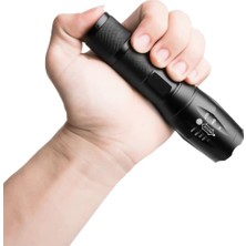 Go İthalat Pilli Zoomlu Flash Özellikli Power Ledli El Feneri (4832)