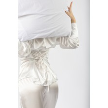 Saten Korse Detaylı Alt-Üst Pijama Takım