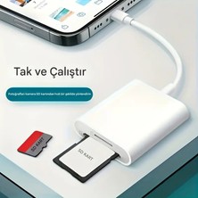 Type-C  Otg Sd -Tf Hafıza Kart Okuyucu Kamera Kart Okuyucu