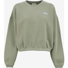 Gül Kurusu Kadın Yuvarlak Yaka Regular Fit Sweatshirt IZU03AE25_ROSE Vıntage