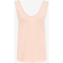 Krem Kadın Bol Kesim T-Shirt SON29GE25_BISCUIT Vınt