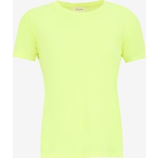 Yeşil Kadın Oversize T-Shirt GAMI21E25_JAUNE Fluo