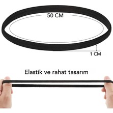 Davspor Elastik Kaydırmaz Silikonlu  Saç Bandı Headband 3'lü Paket