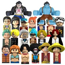 Wanglm XP102 Brook XP040 Tek Parça Yapı Taşları Nami Roronoa Luffy Chopper Anime Karikatür Mini Aksiyon Oyuncak Tuğla Çocuklar XP041 XP058 KT1013 (Yurt Dışından)