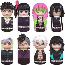 Wanglm WM2339 WM6116 WM2176 PG2327 Demon Slayer Mini Bebekler Action Figure Oyuncak Birleştirin Tanjirou Nezuko Inosuke Giyuu Kyoujurou Yapı Taşları (Yurt Dışından)