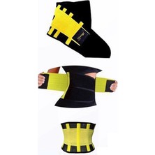 Lisinya Hot Belt Termal Sauna Kemer Unisex Terletme Korsesi (Sarı-Siyah) ( Lisinya )