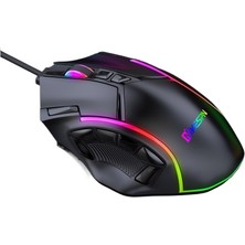 Fsfyb Oyun Faresi 12800DPI12 Anahtar Makro Tanımlı Kablolu Rgb Oyun Faresi (Yurt Dışından)
