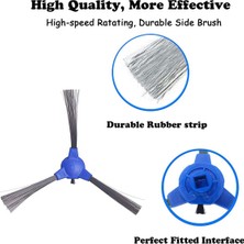 Richard Eufy Robovac 11S Robovac 12 Robovac 15C Robovac 30 Robovac 30 Robovac 35C Vakum 6'lı Paket Yan Fırça Için Uygundur (Yurt Dışından)