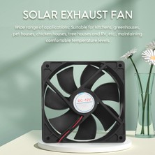 Richard 20W Güneş Egzoz Fanı Hava Çıkarıcı 6 Inç Mini Vantilatör Güneş Paneli Enerjili Fan Köpek Tavuk Evi Sera Rv (Yurt Dışından)