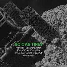 Gcp Like 17MM Tekerlek Göbeği Jant ve Lastikler Lastik 1/8 Off-Road Rc Araba Buggy Redcat Takımı Losi Vrx Hpı Kyosho Hsp Carson Hobao, 4 Adet (Yurt Dışından)