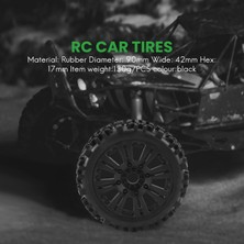 Gcp Like 17MM Tekerlek Göbeği Jant ve Lastikler Lastik 1/8 Off-Road Rc Araba Buggy Redcat Takımı Losi Vrx Hpı Kyosho Hsp Carson Hobao, 4 Adet (Yurt Dışından)