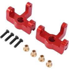 Gcp Like Wltoys 144001 1/14 Rc Araba Yedek Parçaları Alaşımlı Alüminyum Direksiyon Kupası Ön Tekerlek Koltuğu Direksiyon Göbeği, Kırmızı (Yurt Dışından)