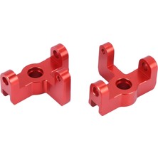 Gcp Like Wltoys 144001 1/14 Rc Araba Yedek Parçaları Alaşımlı Alüminyum Direksiyon Kupası Ön Tekerlek Koltuğu Direksiyon Göbeği, Kırmızı (Yurt Dışından)
