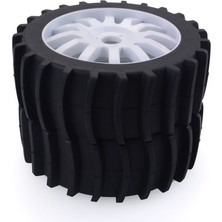 Gcp Like 4 Adet 120MM Kar Kum Kürek Lastik Jant Lastiği 17MM Hex 1/8 Arrma Traxxas Redcat Takımı Losi Hpı Hsp Baja Rc Araba, Beyaz (Yurt Dışından)