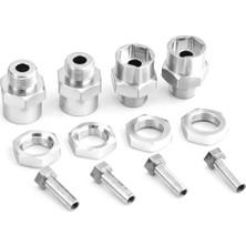 Gcp Like 4 Adet Metal Altıgen Adaptör 12MM Ila 17MM Tekerlek Altıgen Hub Adaptör Uzatma Dönüşüm Somunları 1/10 Rc Araba, Gümüş (Yurt Dışından)