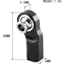 Gcp Like 10 Adet Metal M3 Alüminyum Bağlantı Rot Ucu Rotil 1/10 Rc Araba Paletli Eksenel SCX10 D90 D110 CC01 Yarış, Siyah (Yurt Dışından)