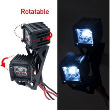 Gcp Like Modifiye Far Spot Araba Üst Işıklar Tampon Işıkları Eksenel SCX10 Jeep Traxxas Trx4 Trx6 1/10 Rc Paletli Araba, D Siyah (Yurt Dışından)