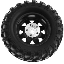 Gcp Like 93MM Metal 1.9 Inç Beadlock Jant Lastik Lastik Seti 1/10 Rc Paletli Araba Traxxas, Üçgen Delik 12MM Adaptör, Beyaz (Yurt Dışından)